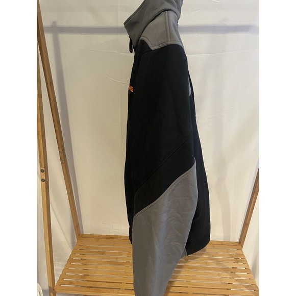 Polaris Racing Men's Softshell Jacket Warm Winter Black Orange Snowmobile XXL‎ - Picture 4 of 7